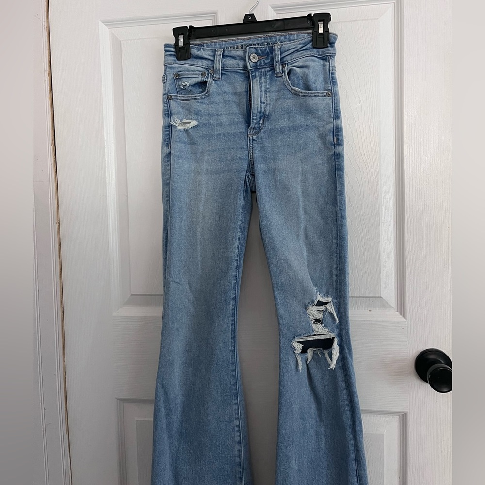 American Eagle Ripped Flare Jeans